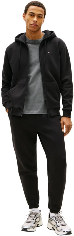 Tommy Jeans Men's TJM Reg S Flag Tracksuit DM0DM23281, Black (Black), XS