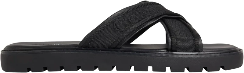 Calvin Klein Men's Sq Molded Sandal Xcross Wb HM0HM02101 Flat Sandals, BLACK (Triple Black), 9 - Image 1