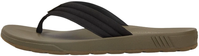Tommy Hilfiger Men’s Flip Flops Moulded Beach with Padded Straps, Black (Black), 8
