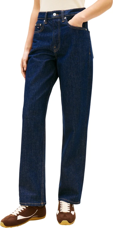 Tommy Jeans Women’s Jeans Layla Slim High Waist, Blue (Denim Dark), 24W/30L
