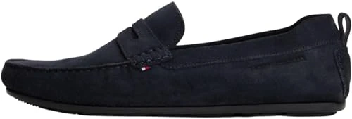 Tommy Hilfiger Men's Core Hilfiegr Suede Driver FM0FM05789 Driver Shoes, Blue (Desert Sky), 10