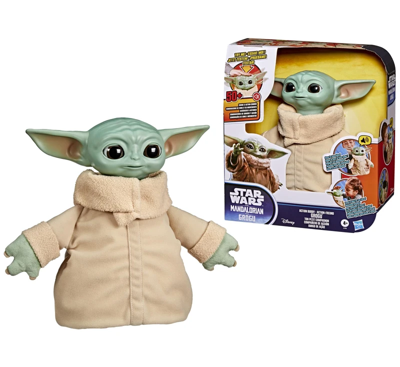 Star Wars Action Buddy Grogu 25-cm Animatronic, Interactive Plush, Action Figure, The Mandalorian & Grogu Toys for Kids Ages 4+