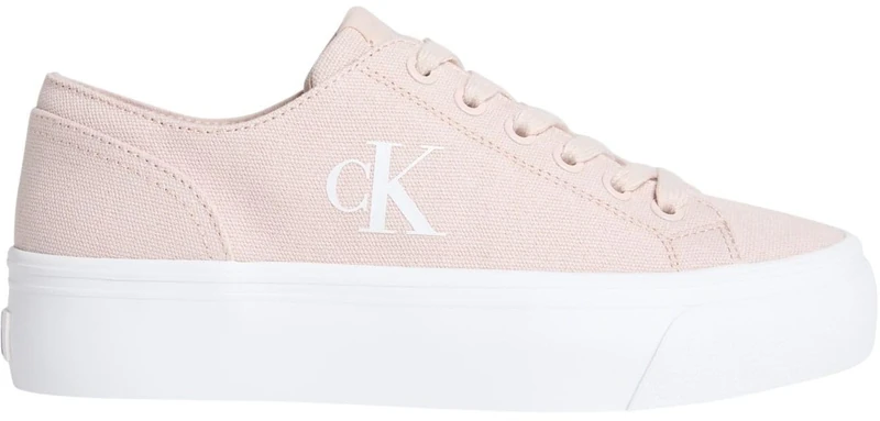 Calvin Klein Women's Vulc Flatform Low Cv Mg Yw0Yw01763 Low Top, Beige (Whisper Pink), 3.5