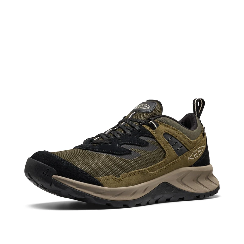 KEEN Men's Hightrail Waterproof Hiking Shoes, Forest Night/Dark Olive, 9.5