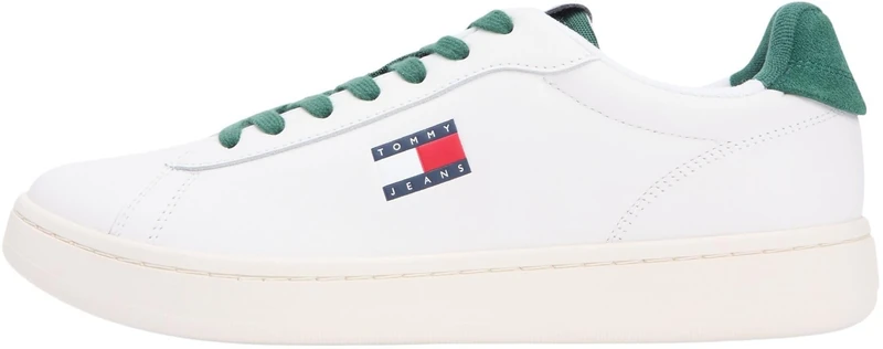 Tommy Jeans Men's Archive '98 Em0Em01596 Low Top, White (Ecru/Shadow Pine), 9 UK