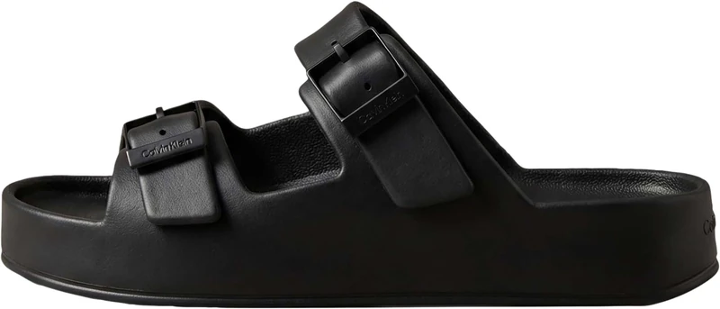 Calvin Klein Men’s Sandals Ergon EVA with Buckles, Black (Triple Black), 7
