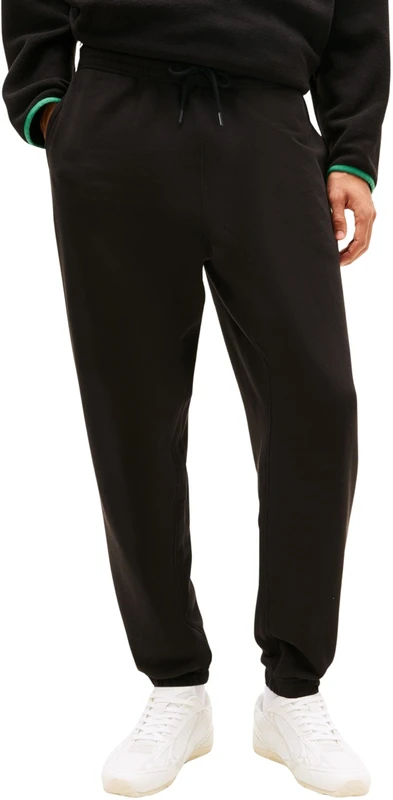 Tommy Jeans Men's TJM Reg Linear Sweatpant DM0DM23014, Black (Black), L