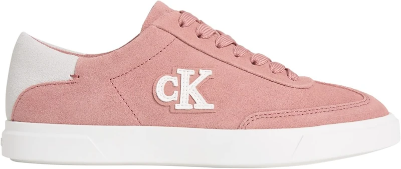 Calvin Klein Women's Low Top Trainers Low Pro in Suede, Pink (Blush/Bright White), 8