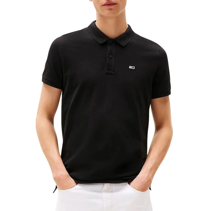 Tommy Jeans Men's TJM Slim Placket Polo Ext Dm0Dm20676 S/S, Green (Kingston Green), XS