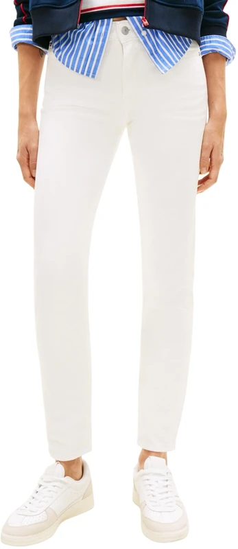 Tommy Jeans Women's Lucy Mr Slim Bj4199 DW0DW22986 Slim, Denim (Denim White 01), 24W / 28L