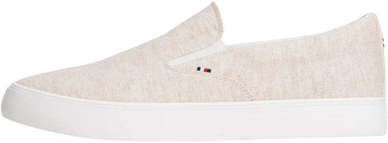 Tommy Hilfiger Men's Harlem Core Ii Slip On Chambray FM0FM05819 Low Top, White (Ecru), 10