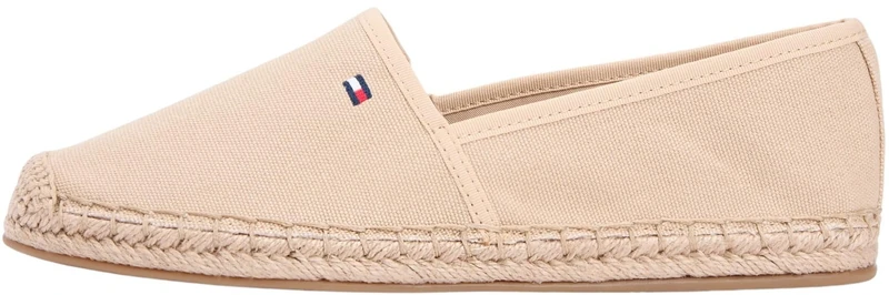 Tommy Hilfiger Women's Flag Canvas Espadrille Fw0Fw08541 Espadrilles, Beige (Clayed Pebble), 6.5