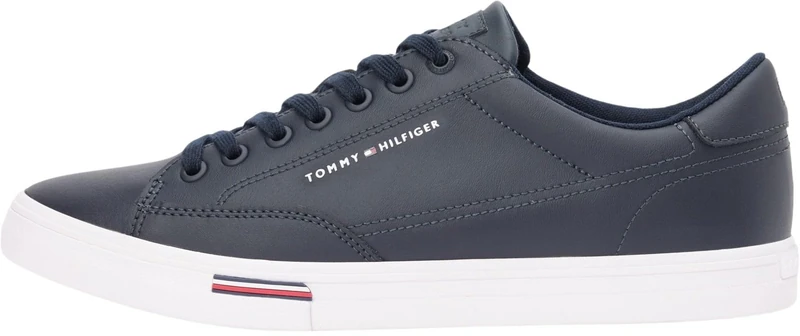 Tommy Hilfiger Men’s Vulcanised Trainers Long Lace Low Top, Blue (Desert Sky), 10