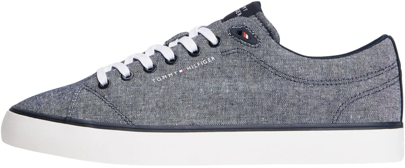 Tommy Hilfiger Men's Harlem Core Ii Chambray FM0FM05818 Low Top, Blue (Desert Sky), 13