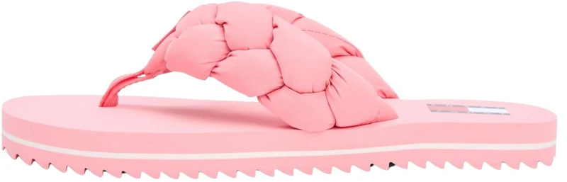 Tommy Jeans Women's Braided Thong Beach Sandal En0En02877 Flip Flops, PINK (Enchanted Pink), 6.5