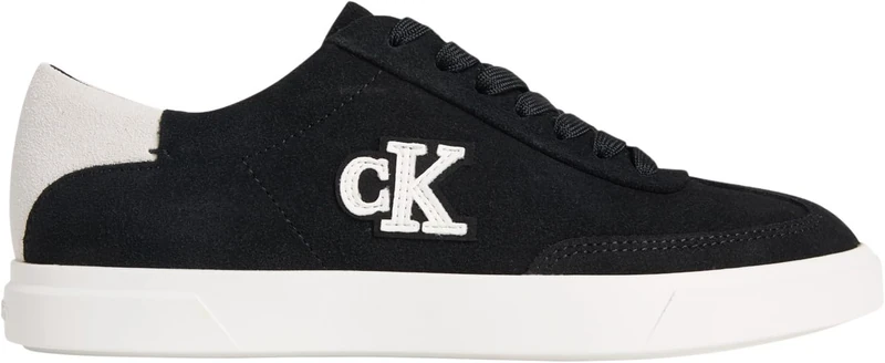 Calvin Klein Women's Low Top Trainers Low Pro in Suede, Black (Black/Bright White), 4