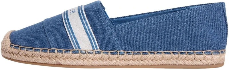 Tommy Hilfiger Women's Hilfiger Webbing Espadrille FW0FW09334 Espadrilles, Denim (Denim), 2.5 - Image 1