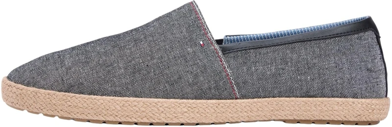 Tommy Hilfiger Men's Hilfiger Chambray Espadrille FM0FM05793 Espadrilles, Black (Black), 10.5