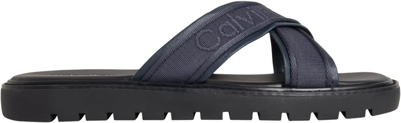 Calvin Klein Men's Sandals Moulded with Wide Straps, Blue (Ck Navy/Black), 8.5