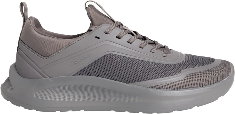 Calvin Klein Women's Runner Trainers Light EVA Lace Sock Low Top, Grey (Granite Road), 9