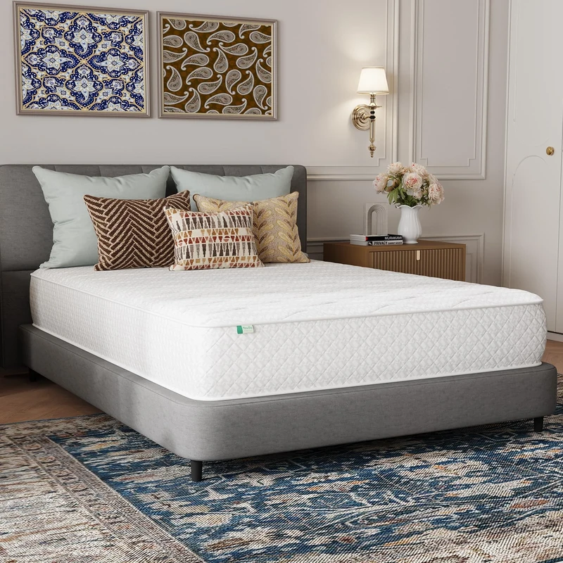 Novilla 4FT6 Double Mattress, Hybrid Pocket Sprung Mattress in a Box, 20cm Deep, Medium Firm, Breathable Cover, Ideal for Guest Beds & Kids’ Rooms, Oeko-Tex Certified Fabric, 135x190x20cm