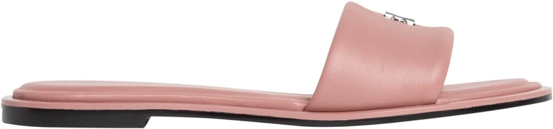 Calvin Klein Women's Sandals Round Flat in Leather, Pink (Blush), 6