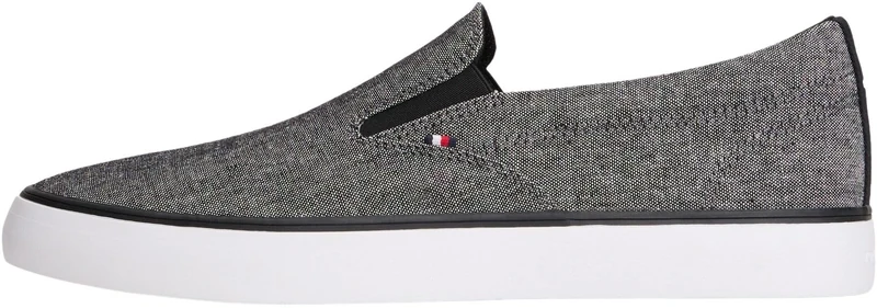 Tommy Hilfiger Men's Harlem Core Ii Slip On Chambray FM0FM05819 Low Top, Black (Black), 7