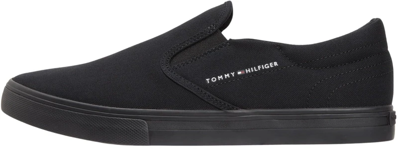 Tommy Hilfiger Men's Vulc Core Slip On FM0FM05689 Low Top, Black (Black), 11