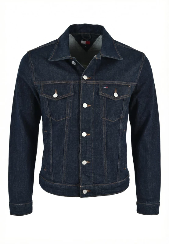 Tommy Jeans Men's Ryan Rglr Trckr Jckt Ext Di4156 DM0DM22984 Trucker Jacket, Denim (Denim Dark), XL