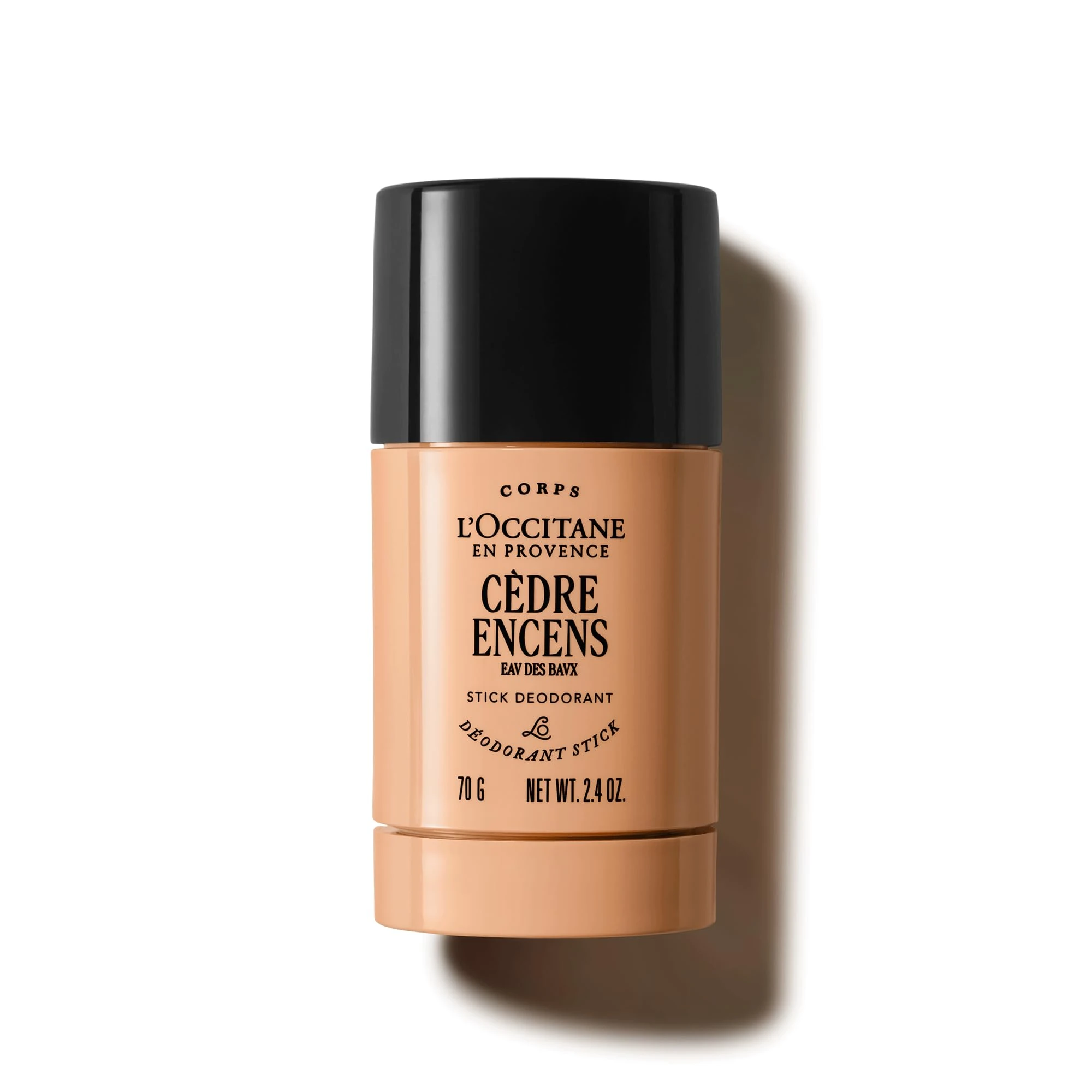 L'OCCITANE Cèdre Encens (Formerly Eaux des Baux) Deodorant Stick 70g, Long-Lasting Woody Scent, Refillable, Aluminum-Free and Alcohol-Free Formula, Luxury and Clean Men's Beauty for All Skin Types