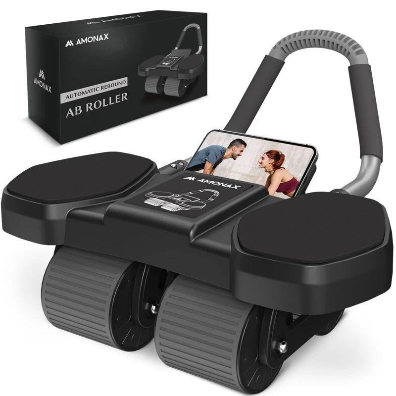 Amonax Ab Roller Exercise Wheel, Four Wheel Abs Trainer with Elbow Support