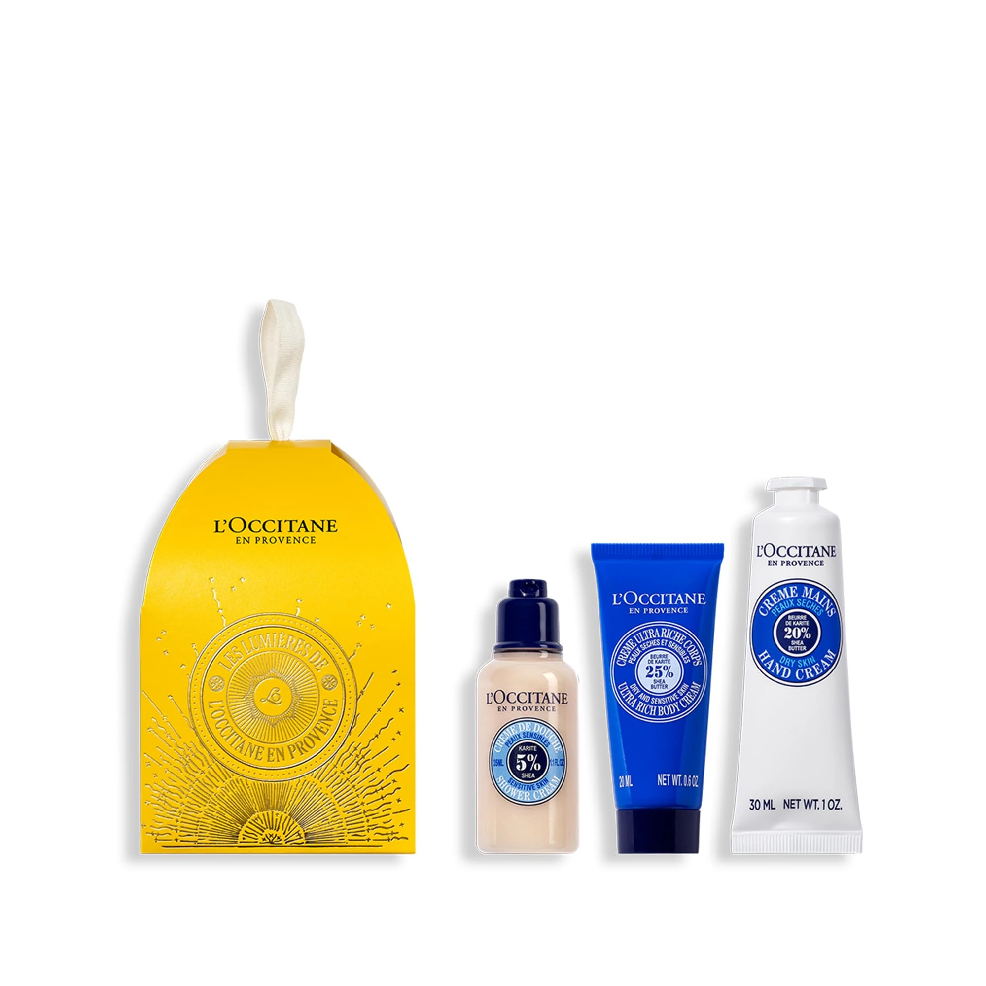 L'OCCITANE Shea Butter Ornament, Nourishing & Soothing Hand & Body Care, Premium & Clean Beauty Bath & Body Gift Set for All