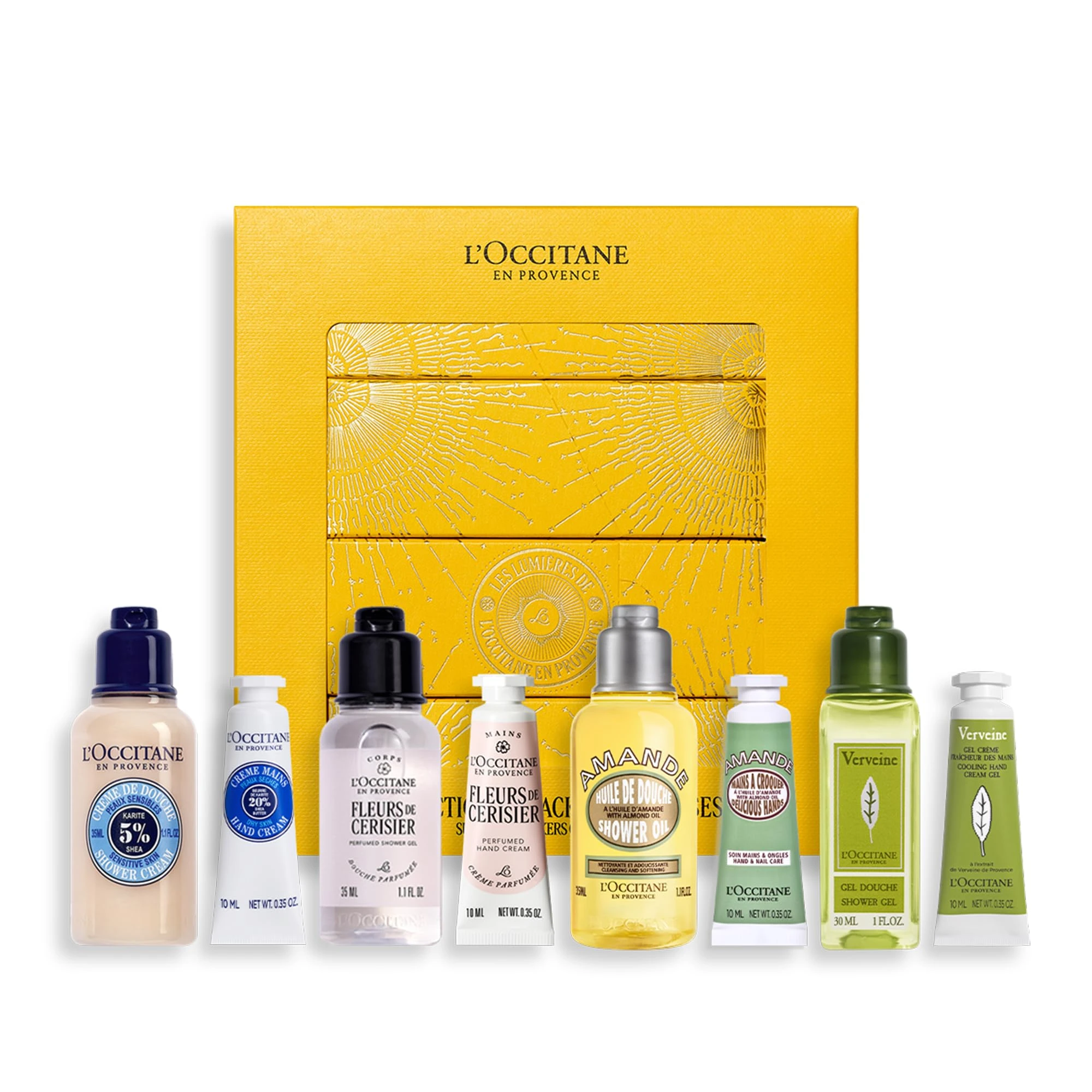 L'OCCITANE Festive Crackers Collection, Mini Hand Cream & Body Care Set, Premium & Clean Beauty Bath & Body Gift for All
