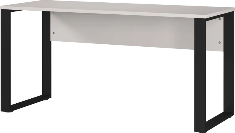 Germania GW-ADRANO Desk 5008-630, with two metal runners, in Cashmere/Black, 150 x 74 x 60 cm (W/H/D) - Image 1