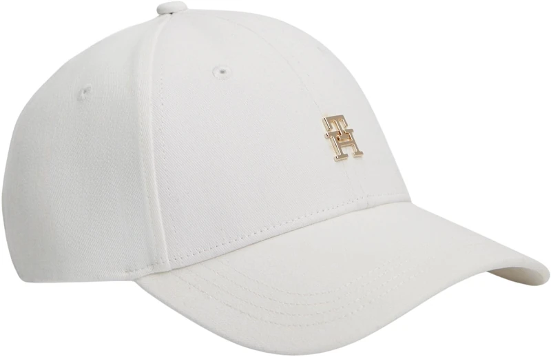 Tommy Hilfiger Women's Th Elevated Chic Cap Aw0Aw17631 Cap, White, One Size