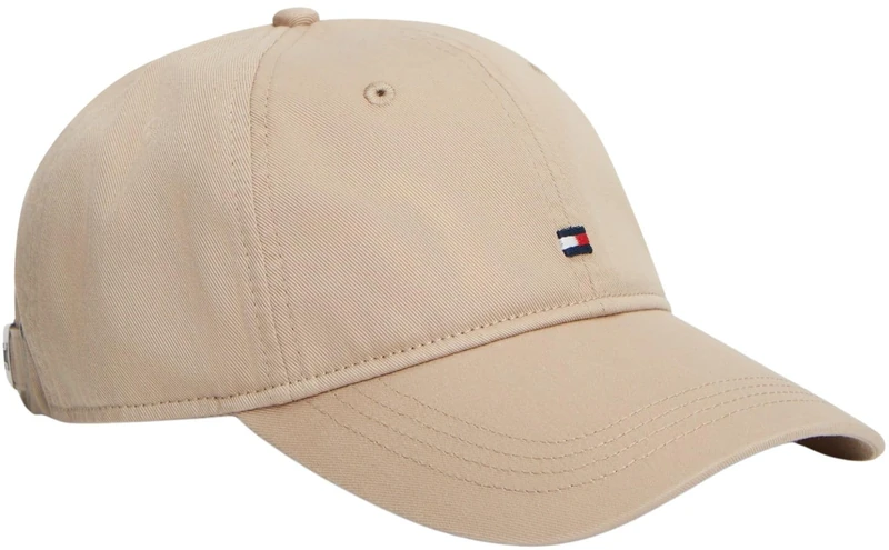 Tommy Hilfiger Men's Th Flag Soft 6 Panel Cap AM0AM14099 Cap, Beige, One Size