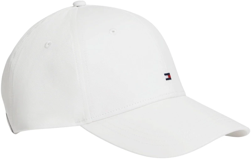 Tommy Hilfiger Men's Th Flag Cotton 6 Panel Cap Am0Am13008 Cap, White, One Size - Image 1