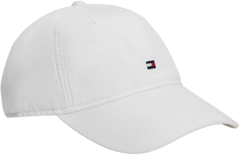 Tommy Hilfiger Men's Th Flag Soft 6 Panel Cap AM0AM14099 Cap, White, One Size - Image 1