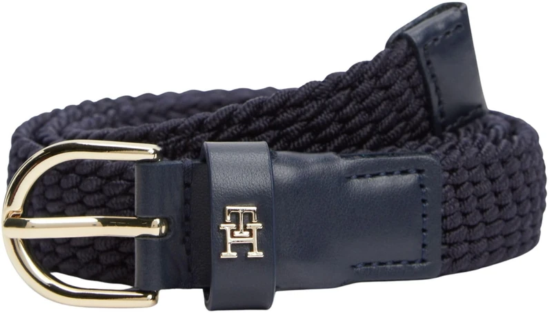 Tommy Hilfiger Women's Essential Effortless 2.5 Elastic Aw0Aw17973 Adjustable Belt, BLUE, 85 - Image 1