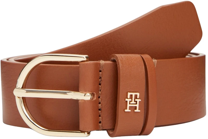 Tommy Hilfiger Women's Essential Effortless 3.5 AW0AW17757 Adjustable Belt, BROWN, 90