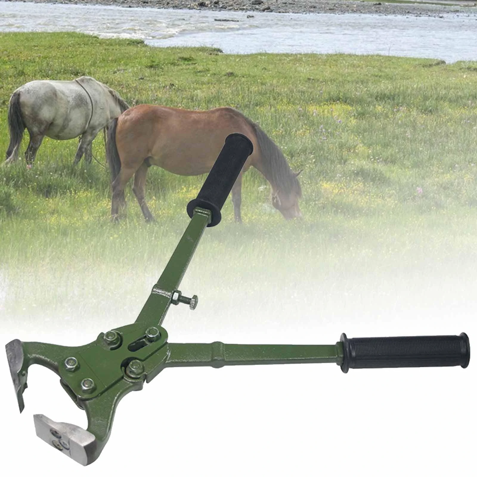 CMOLVUR Hoof Trimming Pliers, Horse Goat Trim Tool, Non-slip Rubber Handle, Jaws Adjustable, Sharp Blade, Animals Nail Cleaning Cutting for Livestock Farmers