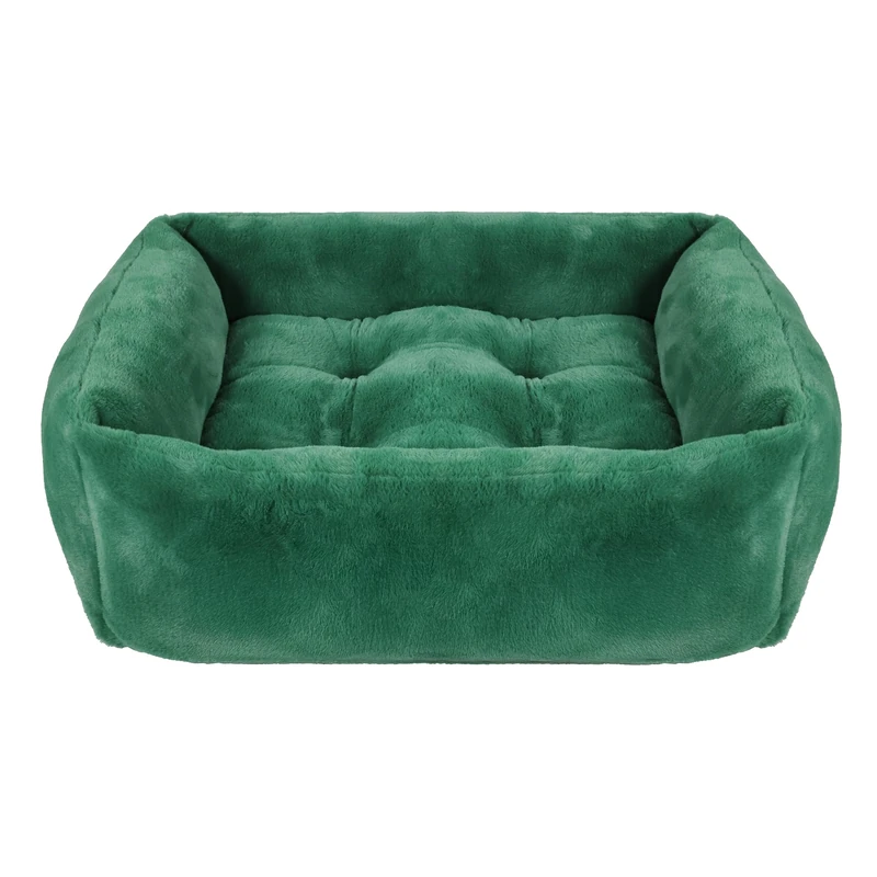 Rosewood Green Faux Fur Pet Bed for Dogs and Cats, Medium – Soft Plush Dog Bed, Cosy Cat Bed, Comfortable Washable Pet Cushion, Durable, Stylish, for Small to Medium Pets