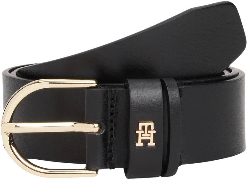 Tommy Hilfiger Women's Essential Effortless 3.5 AW0AW17757 Adjustable Belt, BLACK, 120