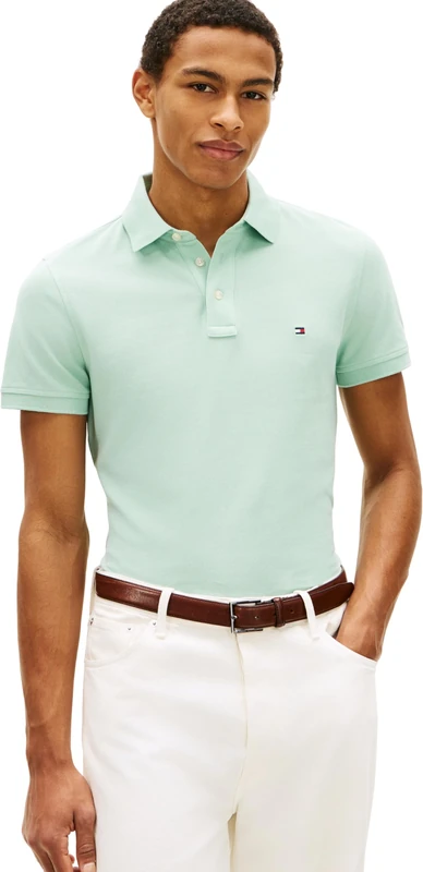 Tommy Hilfiger Men's 1985 Slim Polo MW0MW17771 S/S Polo, Green, L