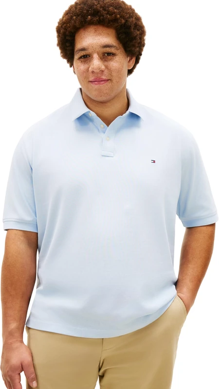 Tommy Hilfiger Men's Bt -1985 Regular Polo -B MW0MW44073 S/S Polo, Blue, 5XL - Image 1