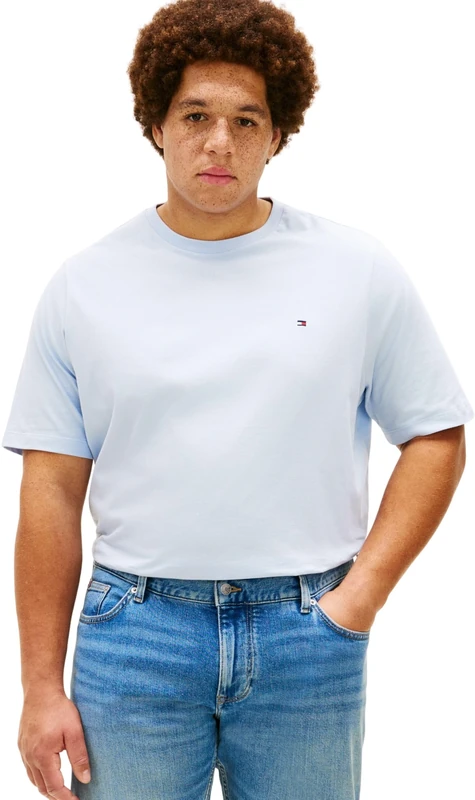 Tommy Hilfiger Men's Bt-Ess Seasonal Reg Solid Tee-B MW0MW41233 S/S T-Shirt, Blue, 4XL
