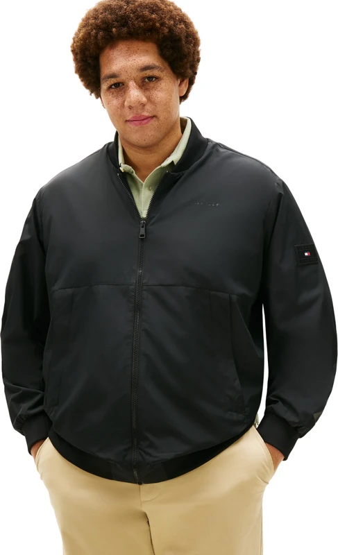 Tommy Hilfiger Men's Bomber Jacket Black 5XLT