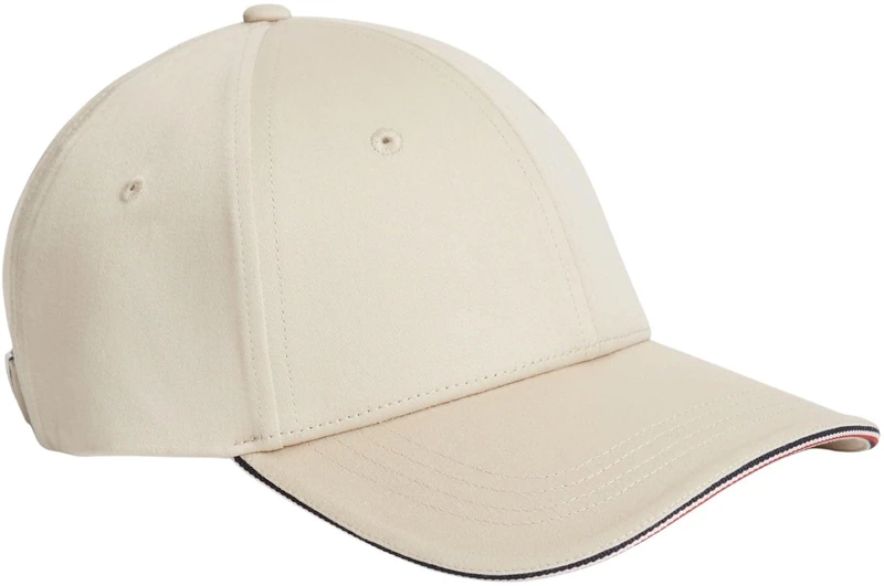 Tommy Hilfiger Men's Th Corporate Cotton 6 Panel Cap Am0Am12035 Cap, Beige, One Size