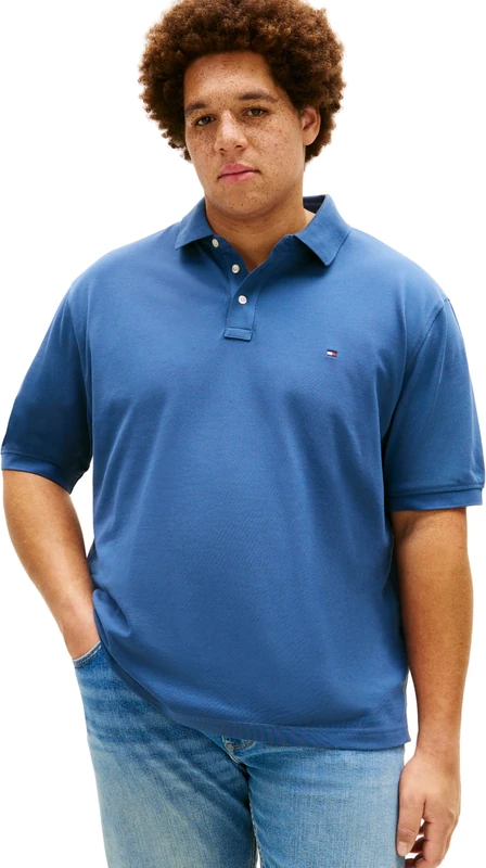 Tommy Hilfiger Men's Bt -1985 Regular Polo -B MW0MW44073 S/S Polo, Blue, 5XL