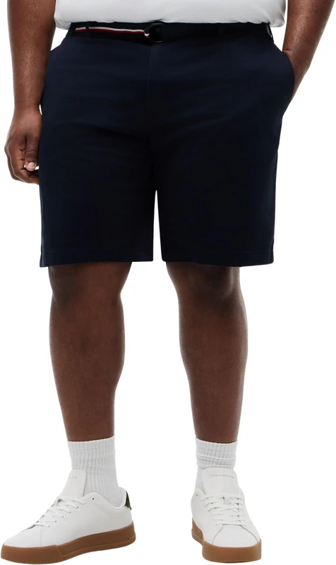 Tommy Hilfiger Men’s Chino Shorts Twill with Belt, Blue (Desert Sky), 46W